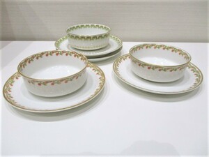 フランス製　Haviland&co　Limoges　リモージュ　スープ皿3つ　送料無料