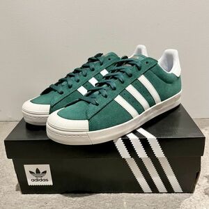 17年製 未使用 箱付き adidas skateboarding アディダススケート HALF SHELL VULC ハーフシェル 28.5cm 緑 グリーン CQ1218 スーパースター