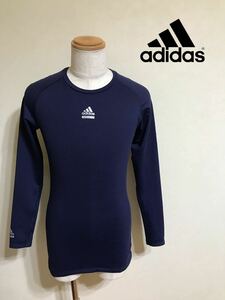 【良品】 adidas TECH FIT CLIMAWARM アディダス クライマワーム インナーウェア コンプレッション サイズL 長袖 ネイビー G78557