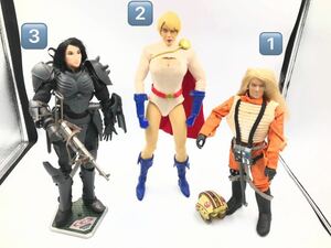 まとめ ３点セット 女性フィギュア まとめ売り ①LUCASFILM 1998　②POWER GIRL　③PUROTECT GEAR MIDORI WASHO 鷲尾翠/DC COMICS