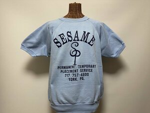 ★USED USA/SESAME/SHORT SLEEVE SWEAT SHIRTS/VINTAGE/半袖スエットシャツ/両面プリント/アメカジ/ビンテージ/アメリカ古着★