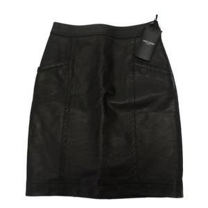 新品同様 サンローランパリ レザー スカート ブラック サイズ36 黒 0141 SAINT LAURENT PARIS レディース