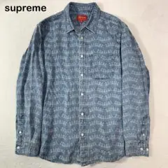 22ss Supereme Arc Jacquard Denim Shirt