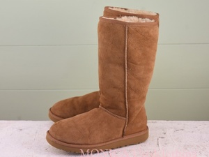 MK581◆レディース【UGG オーストラリア】ムートンブーツ 茶 ブラウン W7 24cm