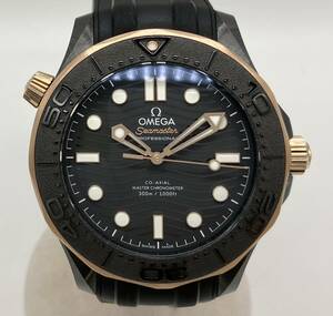 【美品】 OMEGA SeaMaster オメガ シーマスター ダイバー 300m マスタークロノメーター コーアクシャル 210.62.44.20 メンズ 腕時計