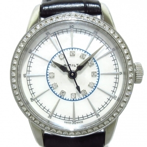 HAMILTON(ハミルトン) 腕時計 レイルロード H403910 レディース 12Pダイヤ/ダイヤベゼル/シェル文字盤 ホワイトシェル