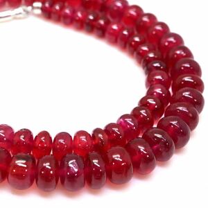 200ct up!!大ぶり!!＊天然ルビーネックレス＊a 約43.4g 約47.0cm ruby necklace jewelry DE0/DE0