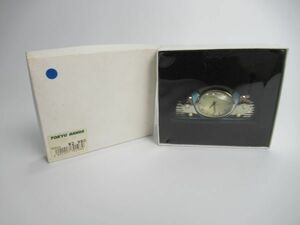 ラジオ付き 置き時計 水色 シルバー 昭和レトロ 置物 小物入れ 雑貨 RA-01 JAPAN MOVT