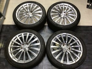 ◎◎激良品　WEDS LEONIS　19×8J+42 114.3/5H MINERVA F205 245/40ZR19 2022年製　検）アルファード ヴェルファイア マークX プリウスa