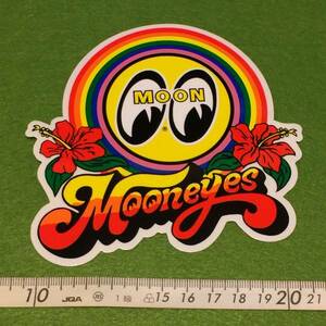 MOON EYES Rainbow Decal ムーンアイズ シール デカール hawaii ハイビスカス aloha ステッカー mooneyes 虹 レインボー