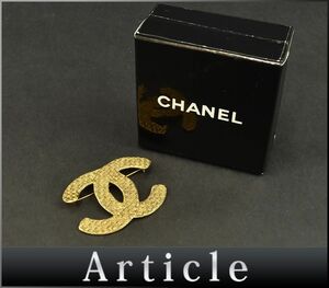 174823□ CHANEL シャネル ココマーク ブローチ アクセサリー 1261 29 GP ゴールド レディース 箱付 ヴィンテージ/ E