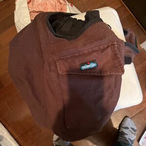 1980年代作ＫＡＶＵ　ブラウン・ショルダーバック　キャンプ　メイドインUSAしあとる使用頻度浅いお品です　大容量　お値打ち品　送料無料