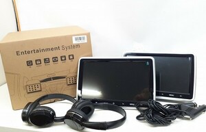 Z004-N37-1155 EONON 外付け式 10.1インチ ヘッドレストDVDプレーヤー 2台セット 車載後部座席モニター 現状品③