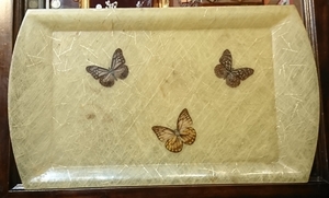 50s tray butterfly 蝶々 グラスファイバー おぼん