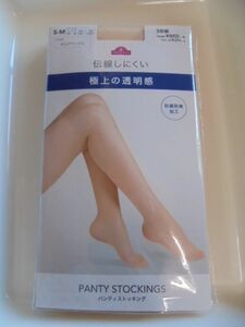 新品 TOPVALU トップバリュ 伝線しにくい 3足組 パンティストッキング ピュアベージュ S-M