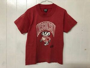 クリックポスト可 FRUIT OF THE LOOM BEST フルーツオブザルーム キッズ USA 半袖 Tシャツ ウィスコンシン WISCONSIN 古着 Y-13-5