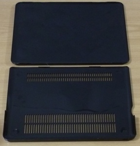 8087 MacBookPro 13inch カバー 上下 黒 革調 プラスチック製