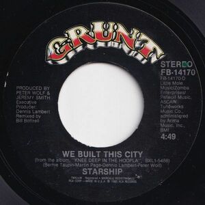 Starship We Built This City / Private Room (Instrumental) Grunt US FB-14170 204099 ROCK POP ロック ポップ レコード 7インチ 45