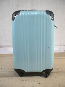 2893　水色×黒 TSAロック付　鍵付　スーツケース　キャリケース　旅行用　ビジネストラベルバック