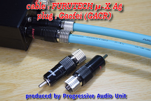 □□ FURUTECH μ-X Ag＋RCA Rp_plug（GACR）/0.45m×2本