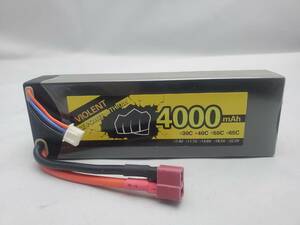 新品未使用品 2セル Lipo リポバッテリー 7.4V 4000mAh 40C放電 ラジコン ヘリコプター ドローンなど T型コネクター ハードケース