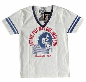 未使用 バンドT ヒステリックグラマー HYSTERIC GLAMOUR AC/DC Tシャツ 袖ライン 両面 サイズS [b7-0024]