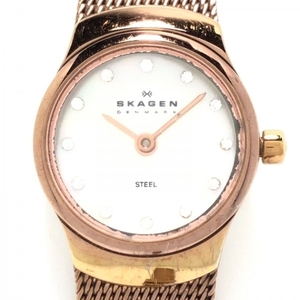 SKAGEN(スカーゲン) 腕時計 - 502XSRR レディース ラインストーン/シェル文字盤 ホワイトシェル