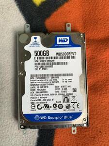 送料無 WD 500GB HDD WD5000BEVT