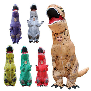 恐竜　ハロウィン ティラノサウルス　人形 ふくらめる製品　空気充填　膨張式　衣装セット 着ぐるみ　コスチューム　子供用 ハロウィーン