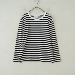 アニエスベー agnes b. *コットンボーダーロングスリーブTシャツ*T2カットソー黒白長袖アニエスb.(33-2404-57)【42D42】