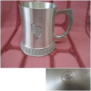 ★ROYAL SELANGOR PEWTER ビアジョッキだと思います 径8㎝ 高さ11㎝ ※汚れ・キズ多く状態悪い tm2305-23-1★