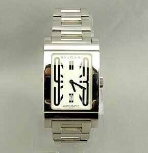 BVLGARI Rettangolo RT45S AUTOMATIC ブルガリ レッタンゴロ ホワイト文字盤 自動巻 メンズ 外装仕上げ OH済 共箱 保証書