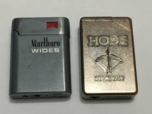 ★送料無料★【ガスライター２点まとめ】・マルボロ ・ホープ / ・Marlboro WIDES ・HOPE