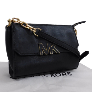 1円 ■ 美品 マイケルコース ショルダーバッグ ブラック系 PVC レディース 斜め掛け MICHAEL KORS ■E.Bip.zE-19