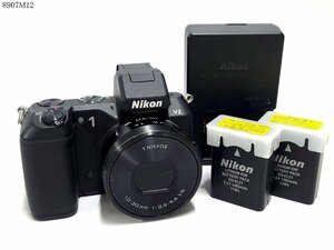 ★Nikon1 V2 NIKKOR 10-30mm 1:3.5-5.6 VR ミラーレス一眼 デジタルカメラ ボディ レンズ MH-28 充電器 8907M12.