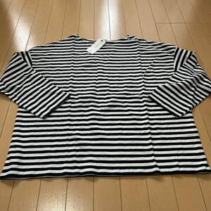 新品未使用　chocol raffine robe フリーサイズボーダー長袖Tシャツ