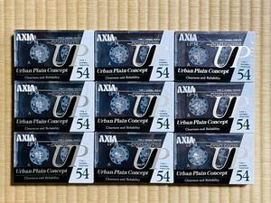 ★ 未開封品 ★9 x AXIA UP54 カセットテープ★Audio Cassette Tapes★富士写真フイルム株式会社★FACTORY SEALED★Made In Japan★Hi-Fi