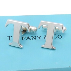 【送料無料】 美品 Tiffany&Co. ヴィンテージ ティファニー イニシャル T カフス リンクス SILVER アルファベット メンズ スーツ HT63