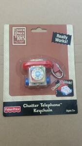 未開封 Fisher-price フィッシャープライス chatter telephone チャターフォン キーホルダー レトロ ミニチュア ストラップ ディズニー