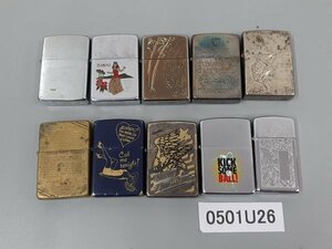 0501U26　喫煙グッズ　ライター　ZIPPO ジッポ　おまとめ10点　※着火未確認・現状お渡し