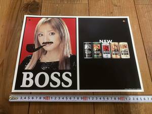 ★浜崎あゆみさん BOSS 缶コーヒー 看板ポスター２枚　長期保管品