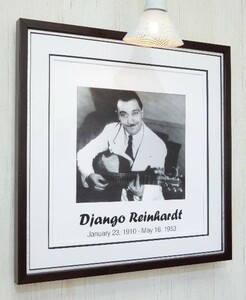 ジャンゴ・ラインハルト/メモリアル・フォトグラフ/アートピクチャー額装/Django Reinhardt/ジプシー・ジャズ/インテリア/壁飾り