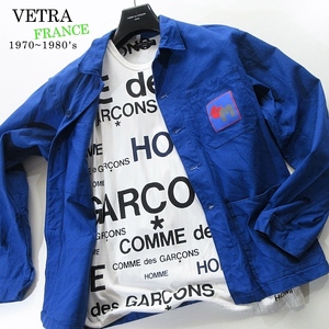 【VETRA ベトラ / フランス】70~80年代 フレンチワーク カバーオール ジャケット ロイヤルブルー!! （ユーロヴィンテージ 企業 古着）