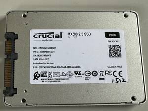 CRUCIAL SSD 250GB【動作確認済み】1512