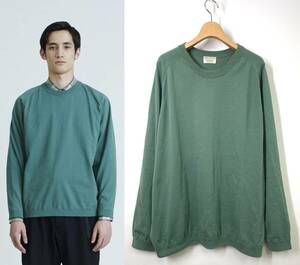 【定価1.1万円 メンズ XL】BEAUTY&YOUTH UNITED ARROWS アローズ ギザコットンニット グリーン 緑 セーター バルーンシルエット