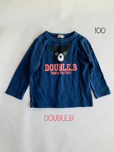 DOUBLE.B ダブルビー　ロンT 長袖　長袖Tシャツ　Tシャツ　 ミキハウス MIKIHOUSE ダブルB 100 ビー君