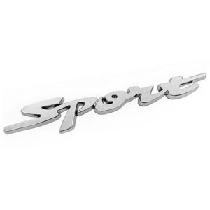 Sport プレート エンブレム ステッカー カスタム ラベル ドレスアップ カー用品 ポイント消化 送料無料 Aタイプ シルバー