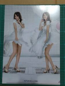 非売品 ウイルコム 佐々木希 クリアファイル A4 美脚 WILLCOM Nozomi Sasaki pockets plastic file folder CLEAR FOLDER