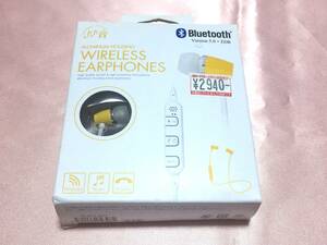 Bluetooth5.0対応 アルミニウムハウジング ワイヤレスイヤホン　イエロー　Aluminum Housing Wireless earphons 黄色★中古