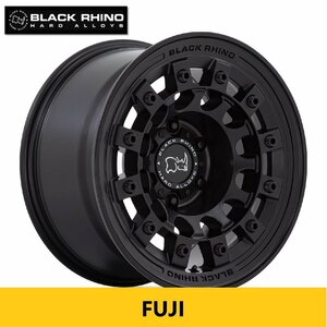 人気 USオフ系 マットブラック 新品4本 BLACK RHINO FUJI BR004 8.0J×17in IS38 114.3 5H デリカ D5 RAV4 に！